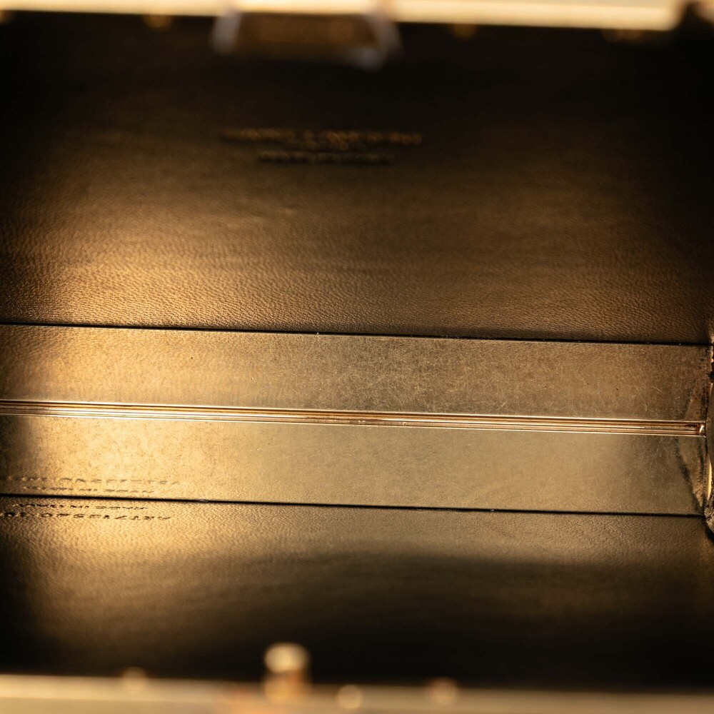 Pre-Loved Saint Laurent Acrylic Tuxedo Box Clutch on Chain - Picture 4 of 7